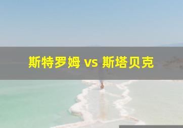 斯特罗姆 vs 斯塔贝克